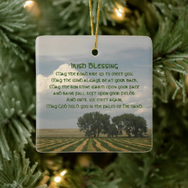 Irish Blating Farmland liggande Julgransprydnad Keramik