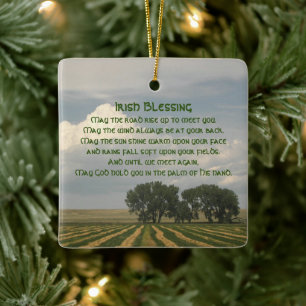 Irish Blating Farmland liggande Julgransprydnad Keramik