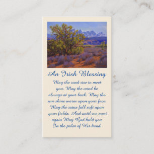 Irish Blating Firande of Life Memorial Card Visitkort