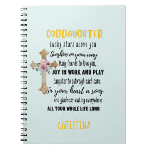 Irish Blating for Goddotters Tonåring eller Child Anteckningsbok