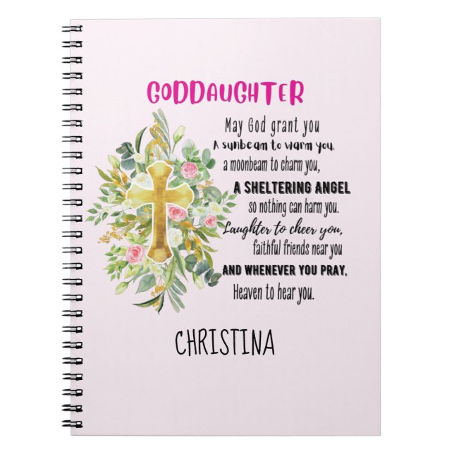 Irish Blating for Goddotters Tonåring eller Child  Anteckningsbok (Framsidan)