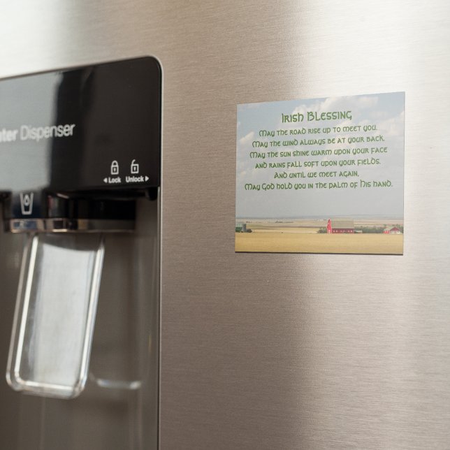 Irish Blating Golden Wheat Fält Magnetic Card (In Situ)