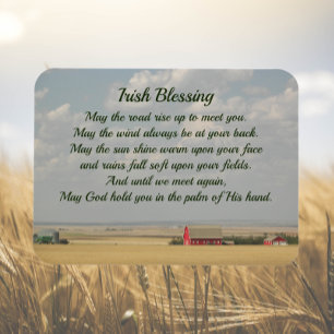 Irish Blating Golden Wheat Fält Photo Magnet