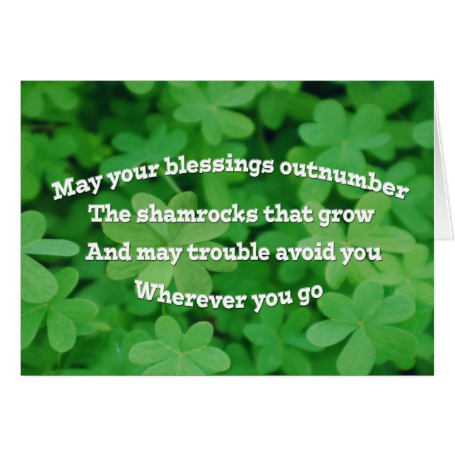 Irish Blating Hälsningskort (Framsidan Horizontal)