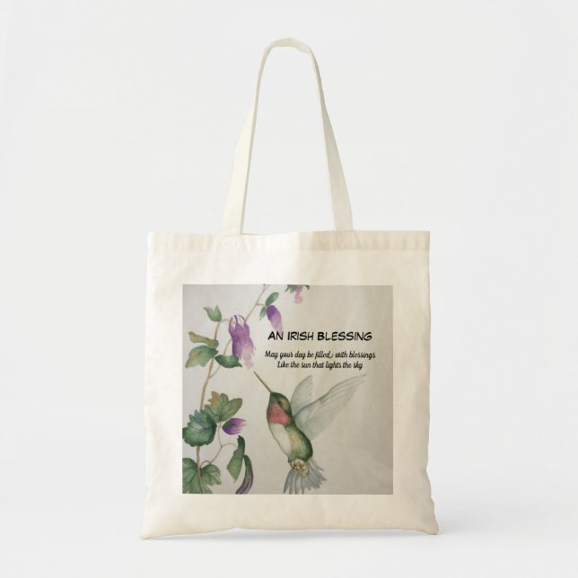 Irish Blating Hummingbird Garden Inspirational Tygkasse (Framsidan)