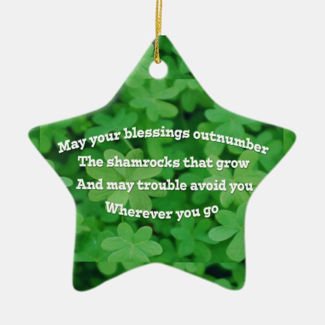 Irish Blating Julgransprydnad Keramik (Framsidan)