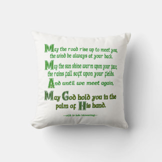 Irish Blating May the Road Stiga upp to Meet You Kudde