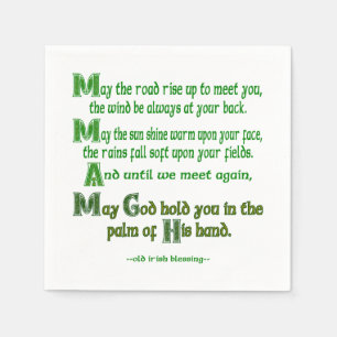 Irish Blating May the Road Stiga upp to Meet You Pappersservett