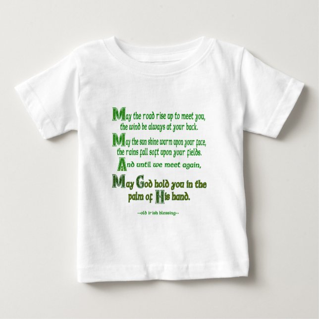 Irish Blating May the Road Stiga upp to Meet You T Shirt (Framsida)