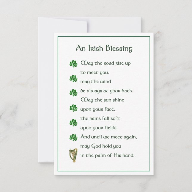 Irish Blating Memorial Card (Framsida)