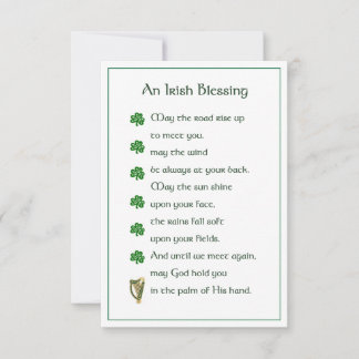 Irish Blating Memorial Card