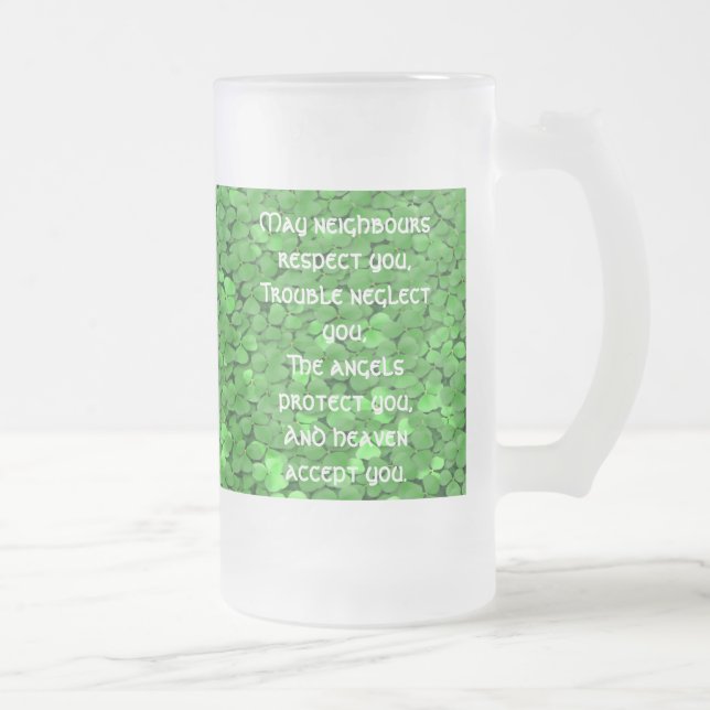 Irish Blating Mugg-May grannes Respekt Frostat Ölglas (Höger)