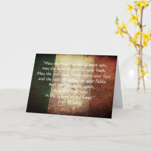 Irish Blating on Distress Flagga Greeting Card Kort