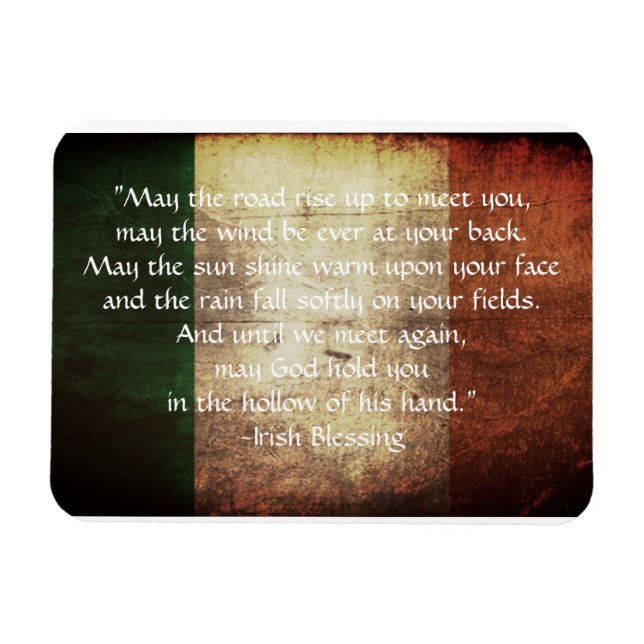 Irish Blating on Distress Flagga Greeting Card Magnet (Horisontell)