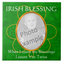 Irish Blating-Photo Ram-"När jag räknar mitt löv Kakelplatta