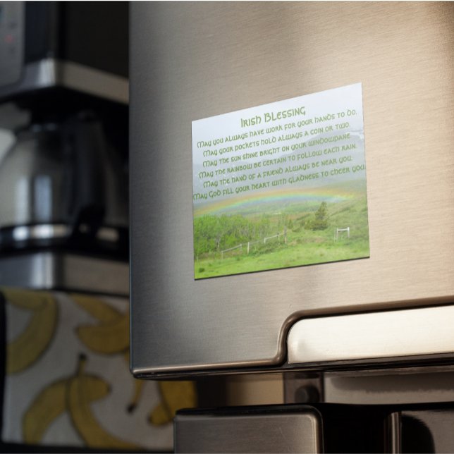 Irish Blating Rainbow Photo Magnetic Card (In Situ)