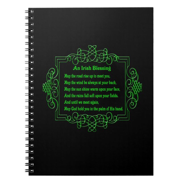 Irish Blating Spiral Notebook Anteckningsbok Med Spiral (Framsidan)