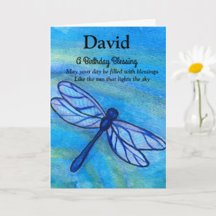 Irish Blay Birthday Modig Blue Dragonfly Kort