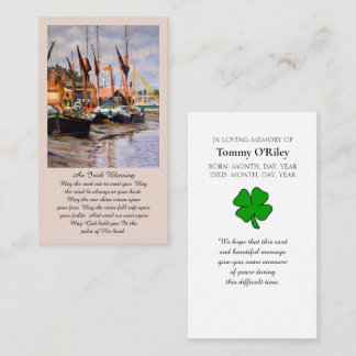 Irish Blessing Blue Purple Green Orange Prayer Visitkort