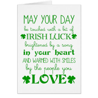 Irish Blessing Card anpassa Hälsningskort