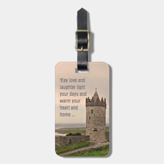 Irish Blessing Custom Name Bagagebricka (Vertikal Framsida)