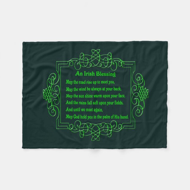 Irish Blessing Fleece Blanket (Framsidan (Horisontell))