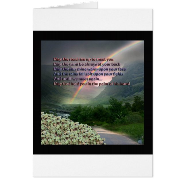 IRISH BLESSING HÄLSNINGSKORT (Framsidan)