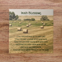 Irish Blessing Hay Bales i Fält