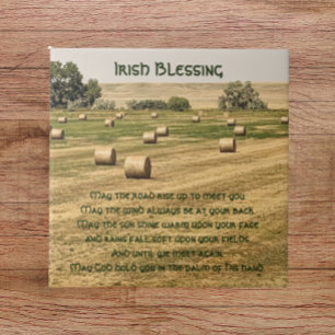 Irish Blessing Hay Bales i Fält Kakelplatta
