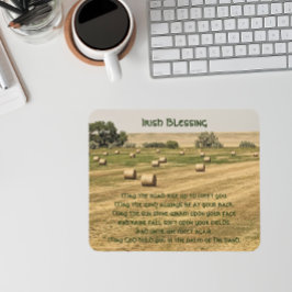 Irish Blessing Hay Bales i Fält Musmatta