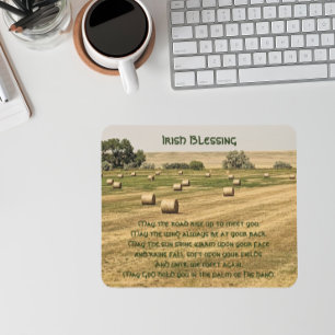 Irish Blessing Hay Bales i Fält Musmatta