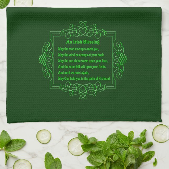 Irish Blessing Kitchen Towel Kökshandduk (Vikta)