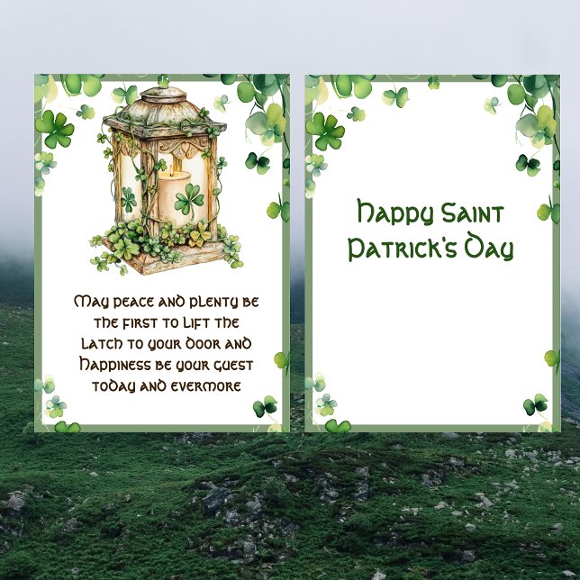 Irish Blessing May Peace n Plenty Saint Patrick's Kort (Skapare uppladdad)