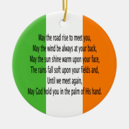 Irish Blessing Prayer Julgransprydnad Keramik