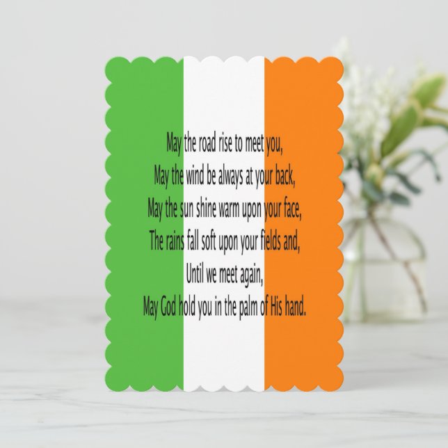 Irish Blessing Prayer Julkort (Stående Fram)
