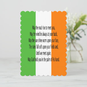 Irish Blessing Prayer Julkort