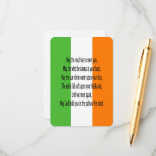Irish Blessing Prayer Tilläggskort