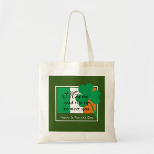 IRISH BLESSING St patrick's day Shamrock Tygkasse