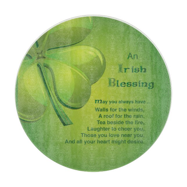 Irish Blessings Grönt Shamrock, Celtic (Framsidan)