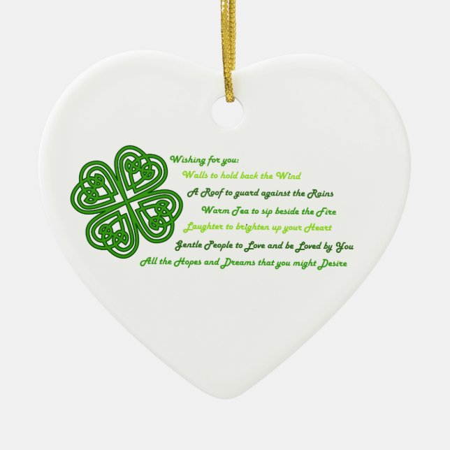 Irish Blessings Julgransprydnad Keramik (Framsidan)