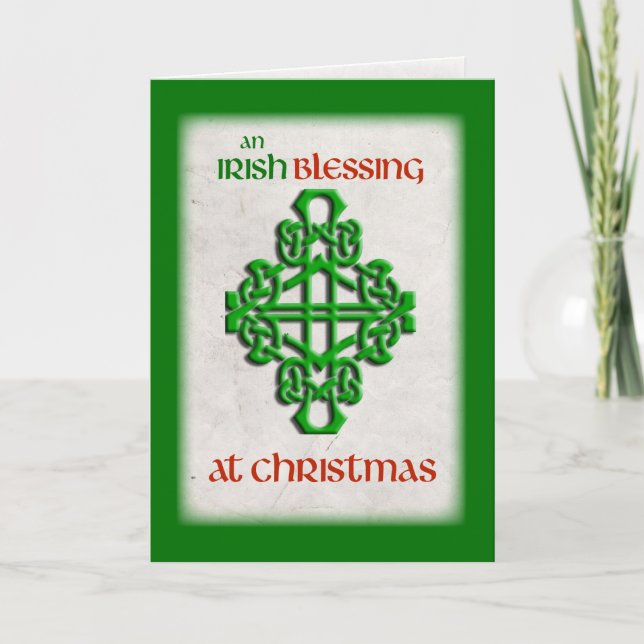 Irish Blessings vid jul Helgkort (Framsida)