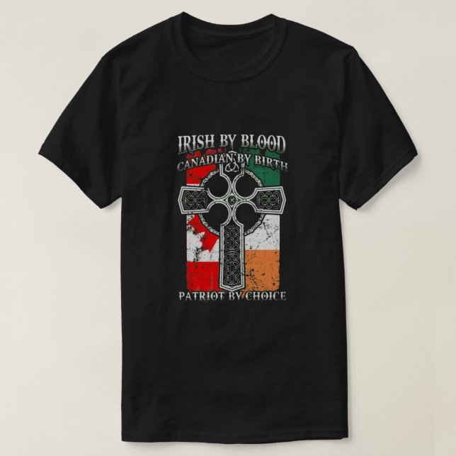 IRISH BLOOD CANADIAN BIRTH T SHIRT (Design framsida)
