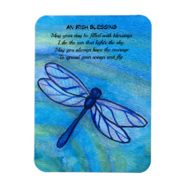 Irish Blourate Modig Blue Dragonfly Inspirational Magnet