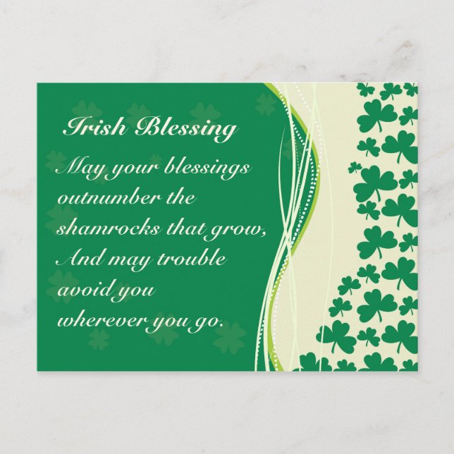 Irish Blourcks Design Anpassningsbar Postcard Vykort (Framsida)
