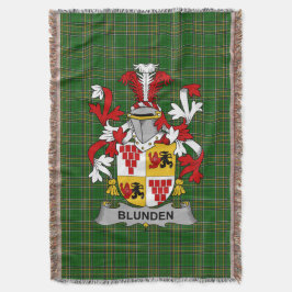 Irish Blunden Jackar om Arm Family Crest Ireland Filt