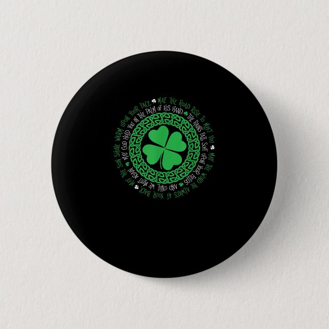 Irish Bluting Celtic Knot 4 Löv Klöver - St. Pat Knapp (Framsida)