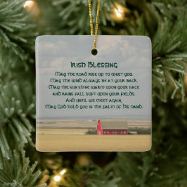 Irish Bluting Golden Wheat Fält Julgransprydnad Keramik
