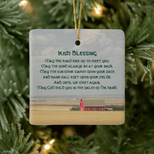 Irish Bluting Golden Wheat Fält Julgransprydnad Keramik
