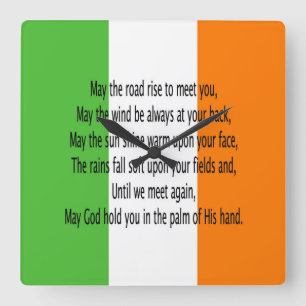 Irish Bluting Square Fyrkantig Klocka