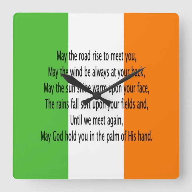 Irish Bluting Square Fyrkantig Klocka (Framsida)